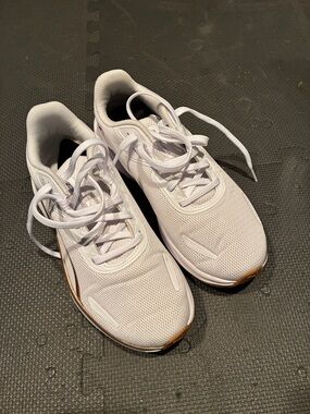 Puma White Sneakers with gold Outsole Trim